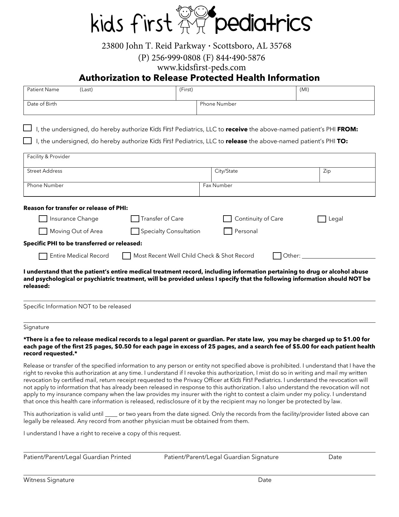 Release form preview