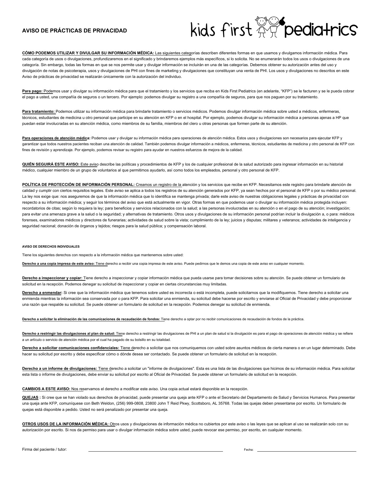 Privacy form preview